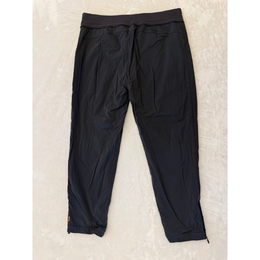 Lucy Black Activewear Joggers Ankle Zip Drawstring Pants Womens Medium Regular